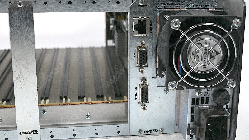 Evertz 570FR 3RU Compact Distribution Frame +570FC Frame Control +57PS Redundant