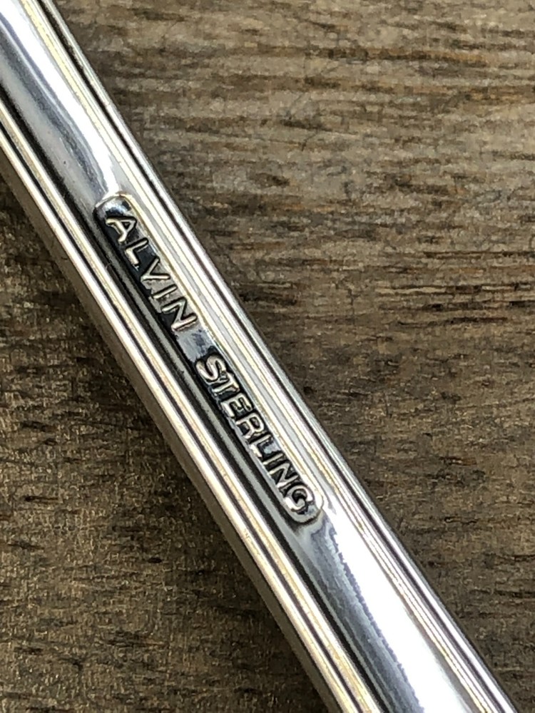 Pirouette by Alvin Sterling Silver Flatware Serving Fork 7.5"