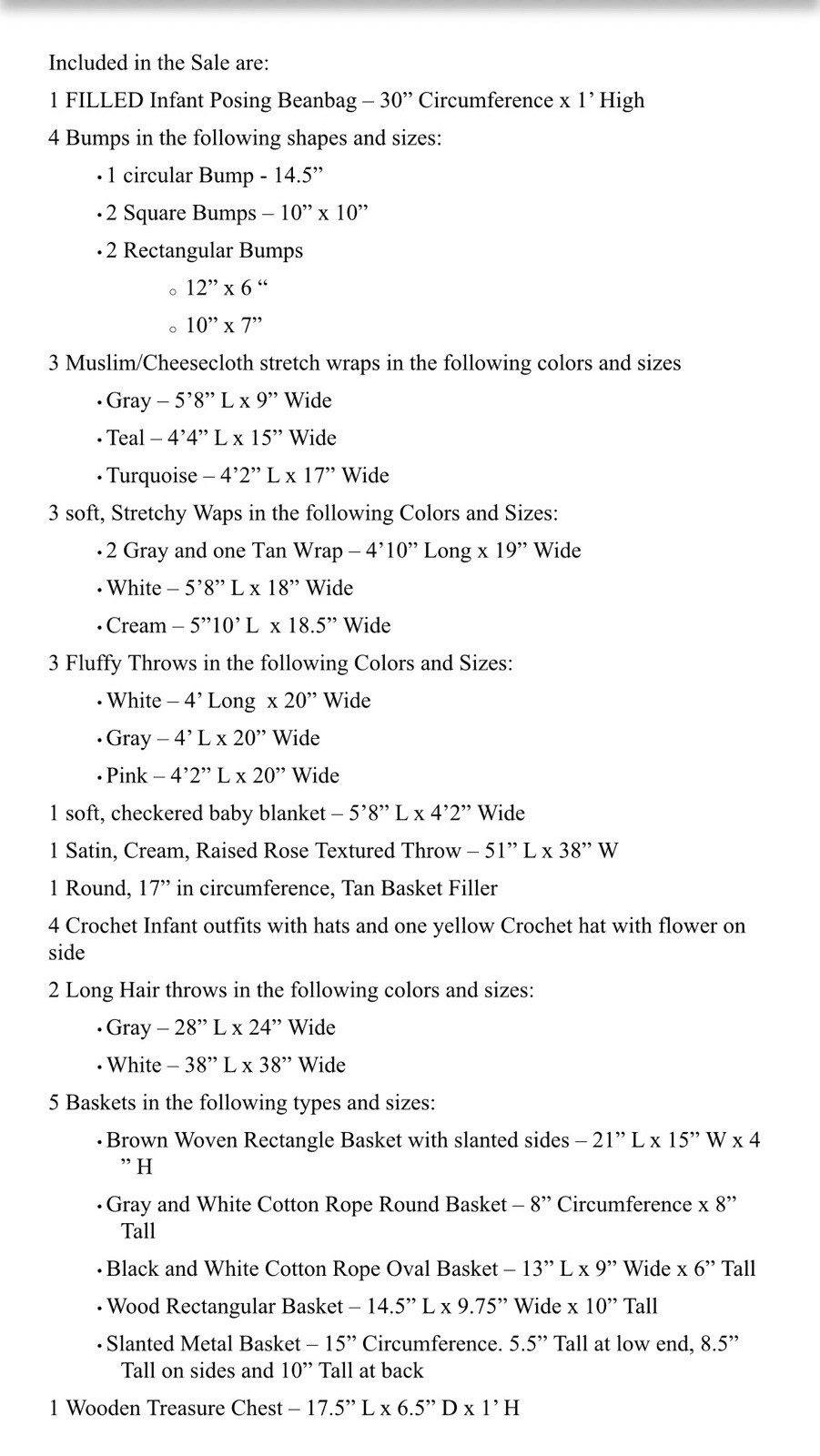 Infant Photography Props and Supplies - FREE SHIPPING