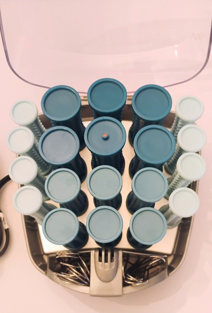 Conair Hot Rollers Compact Curls & Waves Curlers 20 Multi Size Rollers And Clips