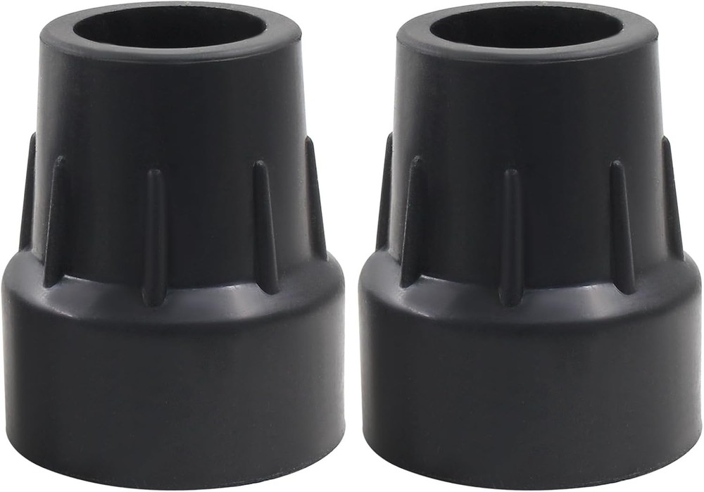 Carex Black Cane Tips 1" 2ct