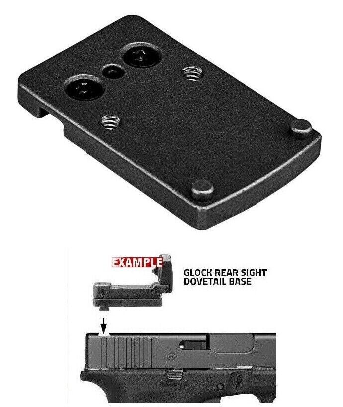 VISM Optic RMR Type Base Mount for Glock Models DOVETAIL Handgun Reflex Mount