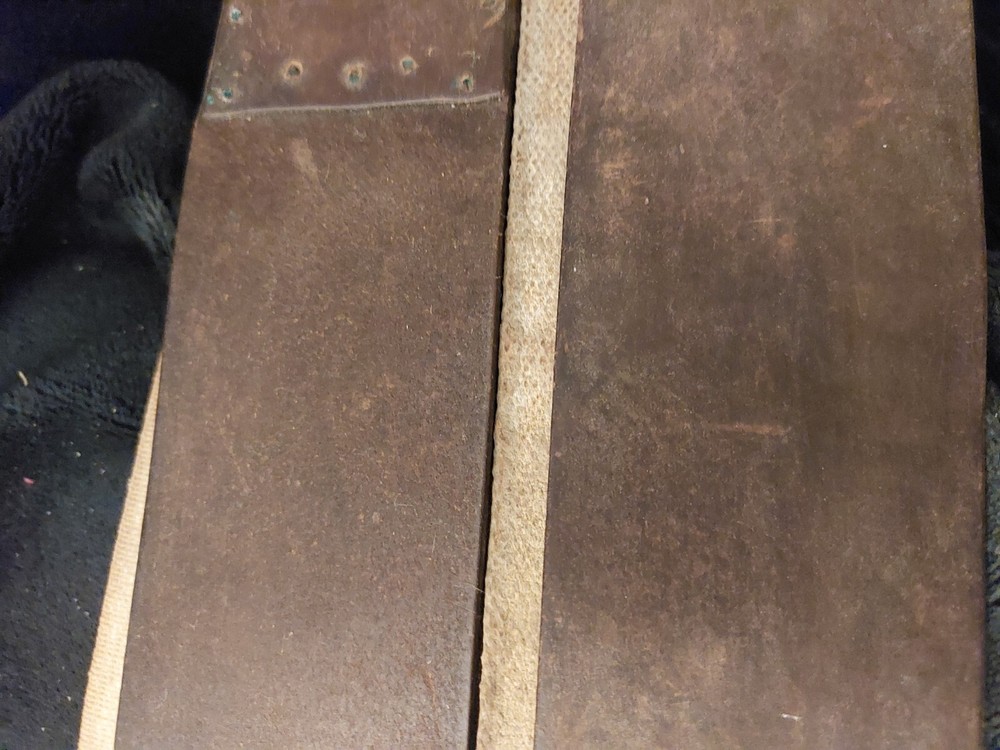 Vintage Straight Razor Barber Leather Sharping Strap Lot Genuine Shell