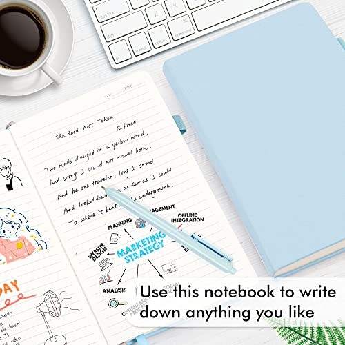 18 Pack Journal Notebook for Work, Business Notebook Bulk 18 Light Blue
