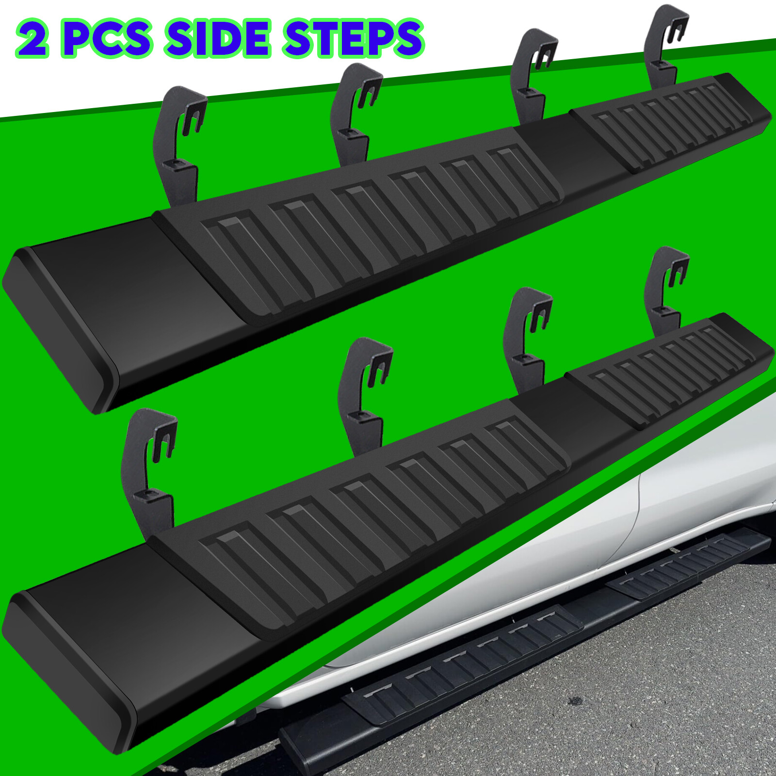 For 07-18 Chevrolet Silverado/Sierra 1500 Crew Cab 6" Running Board Side Step H