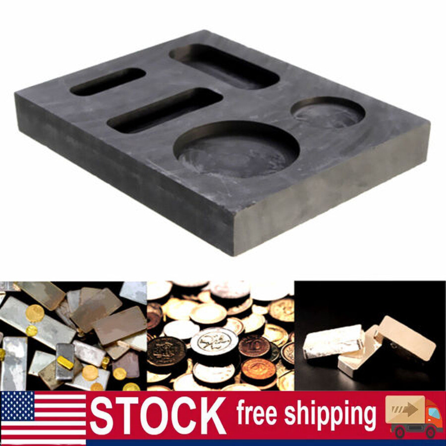Graphite Ingot Mold for Gold Silver Copper Tin Melting Casting Refining