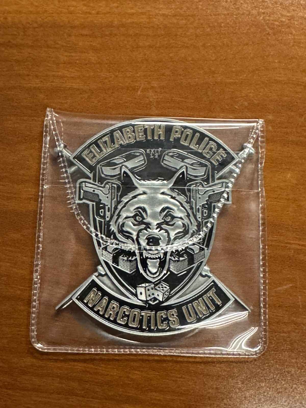 Elizabeth Police Department New Jersey PD Narcotics Unit Challenge Coin Patch NJ