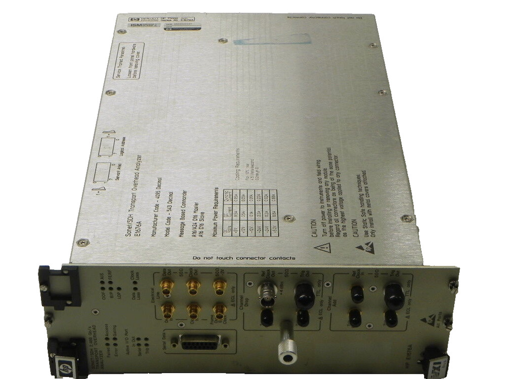 HP Keysight E1676A Sonet/SDH Transport Overhead Analyzer, 2.488 GB/s, VXI Module