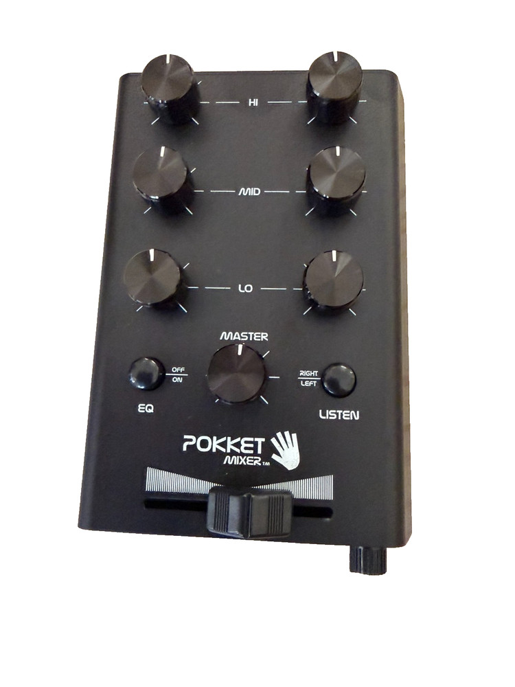 Pokket Mixer Mini DJ Mixer Volume Plus Black with Black Knobs - PM11BLA001