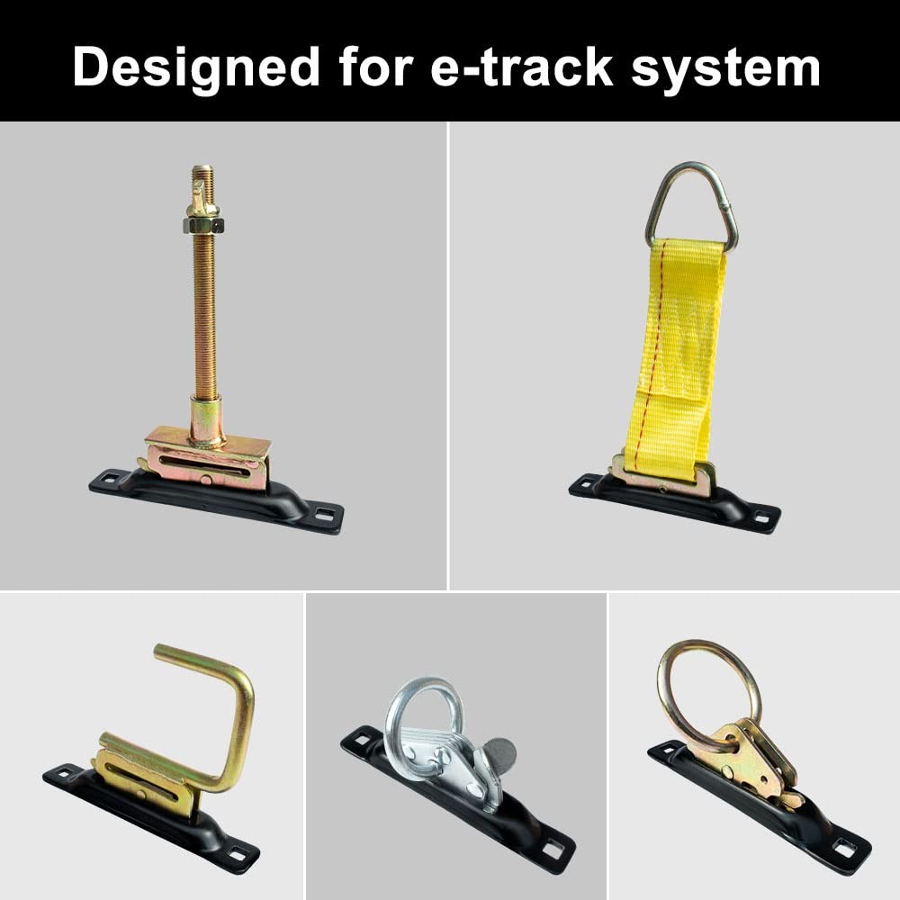 10pcs E-Track Single Slot Tie Downs E-Track Single Strap Tie Down Anchors Use...