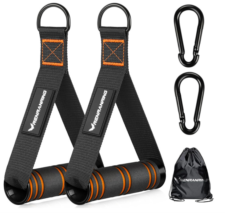 Gym Exercise Handles - Replacement Attachments for Cable Machine & Bands