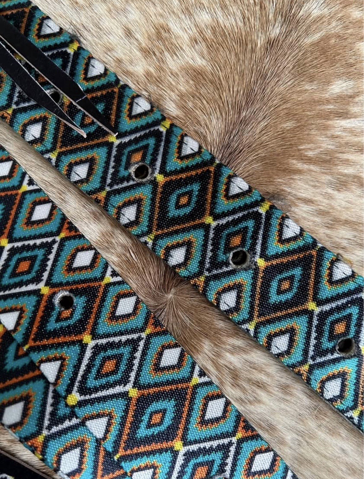 TEAL Colorful Design Nylon Western Saddle Cinch Tie Strap & Off Billet SET Tack