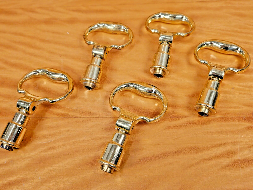 5 Original Vintage Brass Door Pull Handles