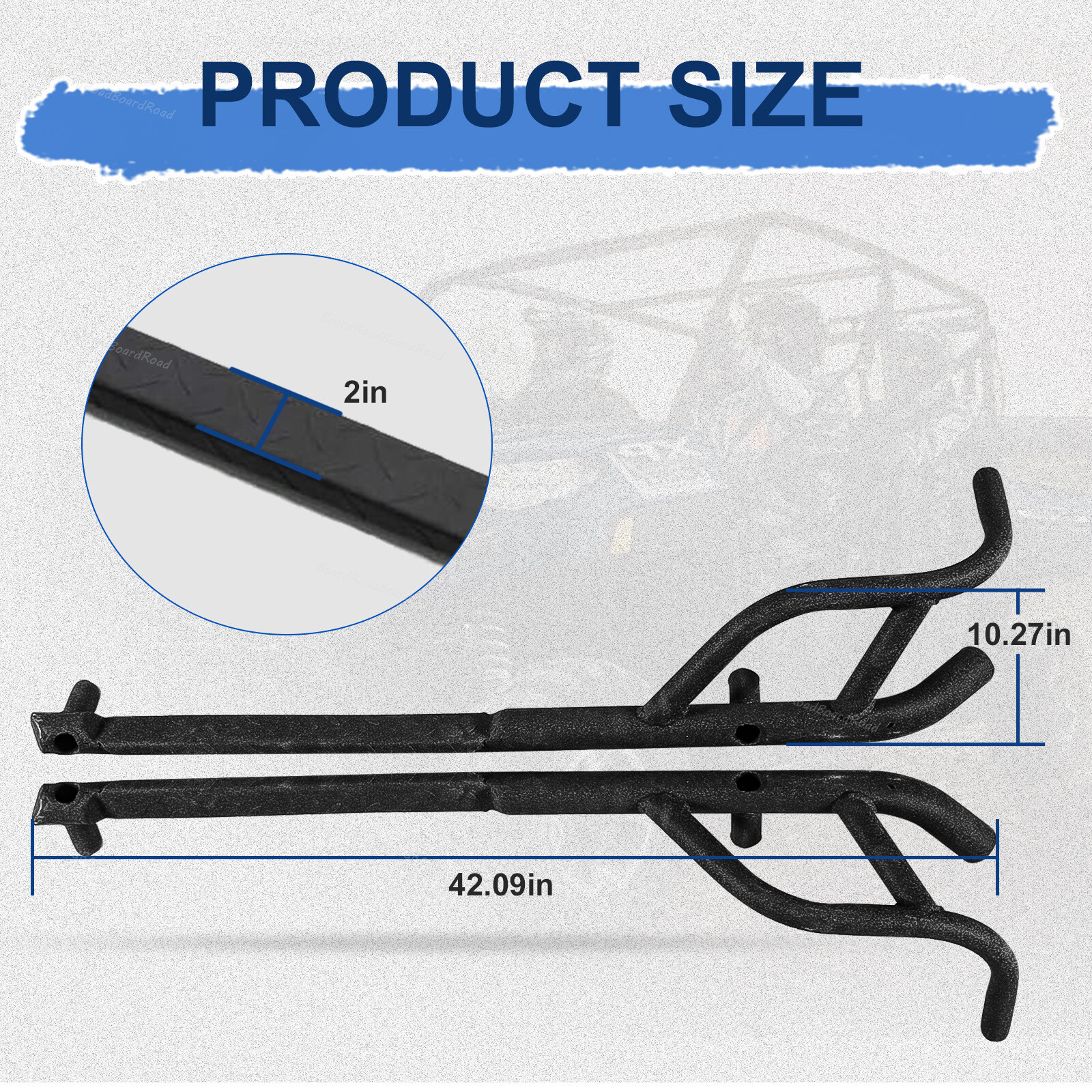 Steel Side Step Nerf Bars Rock Sliders for Polaris Ranger XP 1000 EPS 2018-2025