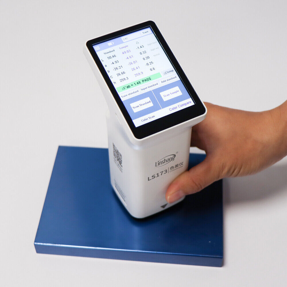 Colorimeter Color Difference Meter D/8° SCI 8mm Touch screen For Paint Metal