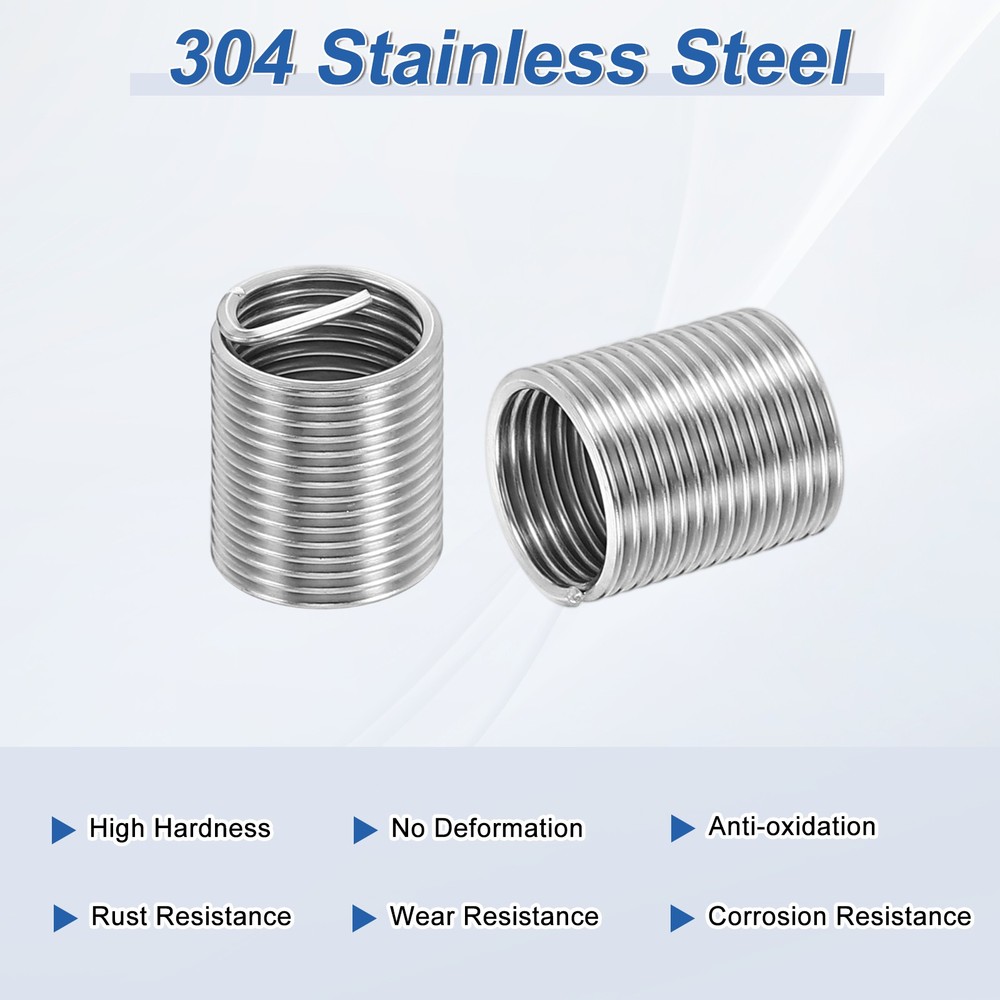 20pcs Wire Thread Inserts 3/8-24 UNF 2D 19mm Helical Threaded Sleeve