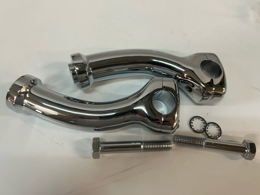 #8848 Chrome 5-1/4” Rise Pull Back Risers For 2000-Up Duece