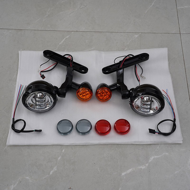 LED Spot Fog Light Turn Signal Assembly Fit For Harley Street Glide 1994-2023 US