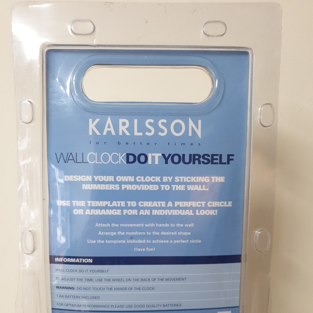 Karlsson DIY Numbers Wall Clock Multicolour Do It Yourself - Retro Decor