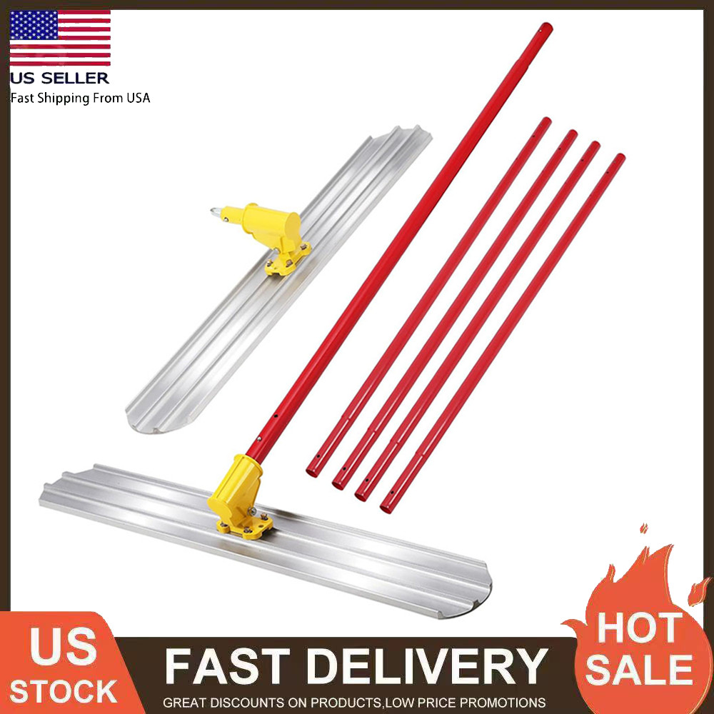 Bull Float Magnesium Concrete Float 48"x8" Concrete Tool Trowel Float 3 Handles