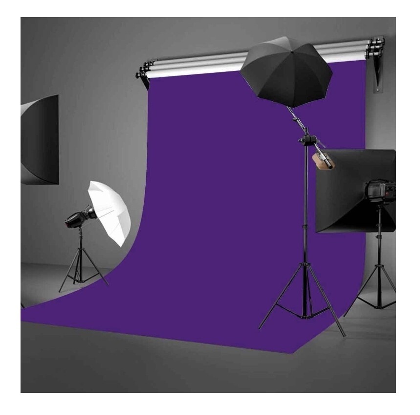 Solid Purple 5ft x 7ft Backdrop Great for Making Videos Podcasts & More