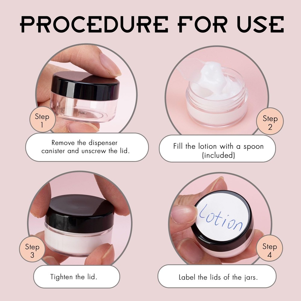 25 Count 3 Gram Sample Containers, Clear Lip Balm Containers with Lids, Small...