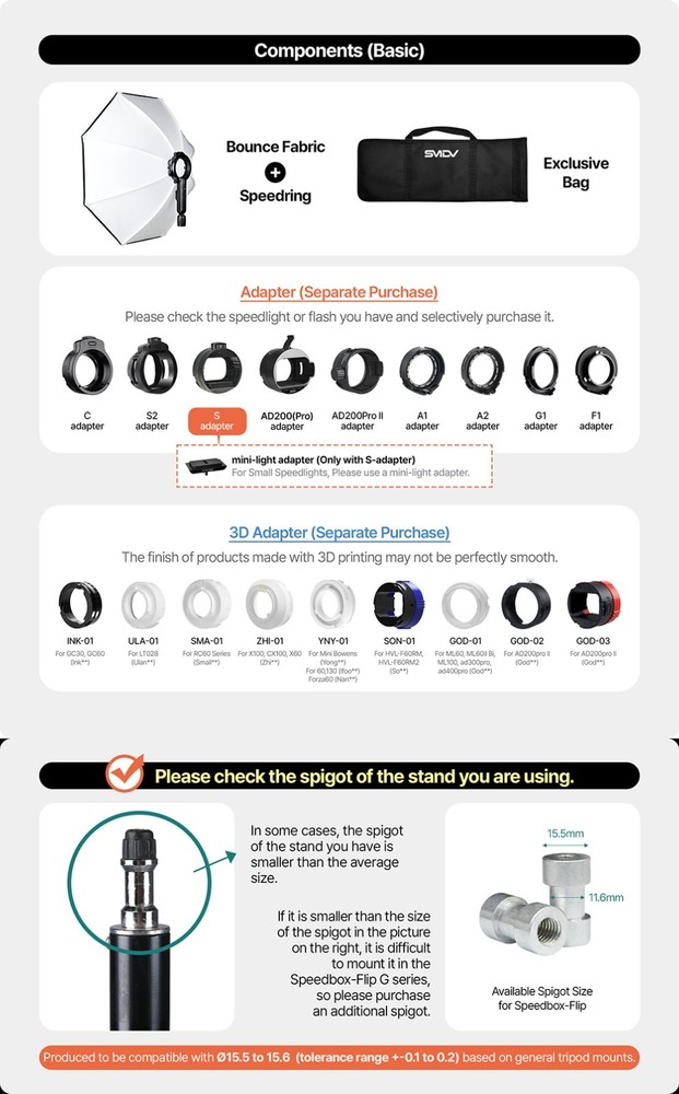 SMDV FLIP BOUNCE 28/Studio Photography Light Diffuser Ceiling Reflector Soft-box