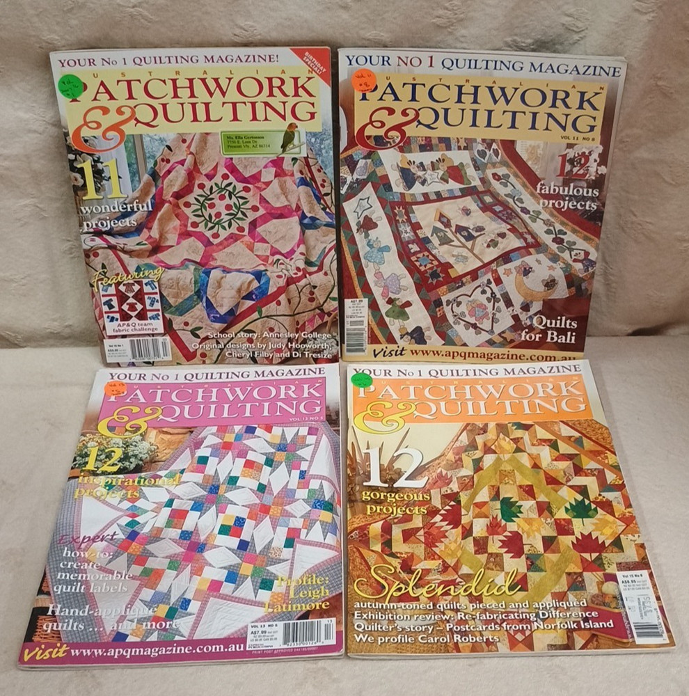 (14) Issues of Australian Patchwork & Quilting 2001-2006