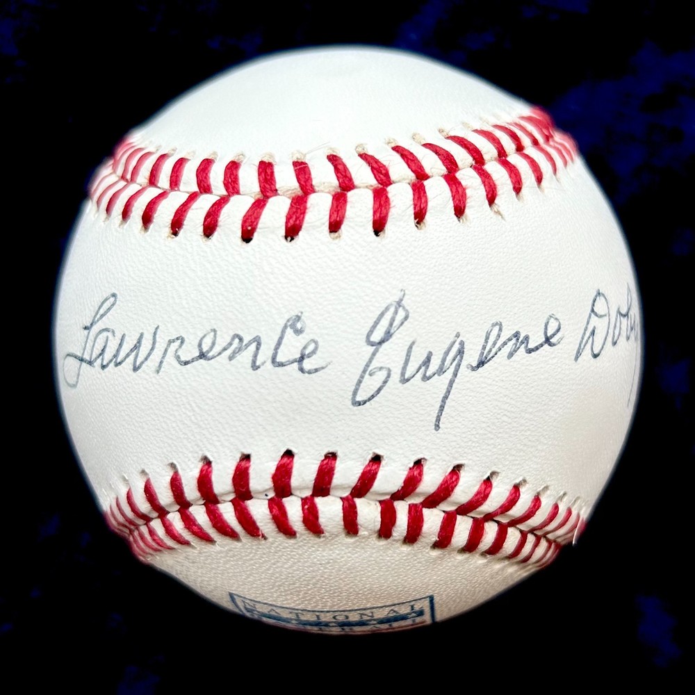Larry Doby. "Lawrence Eugene Doby" Signed HOF Logo Baseball. JSA