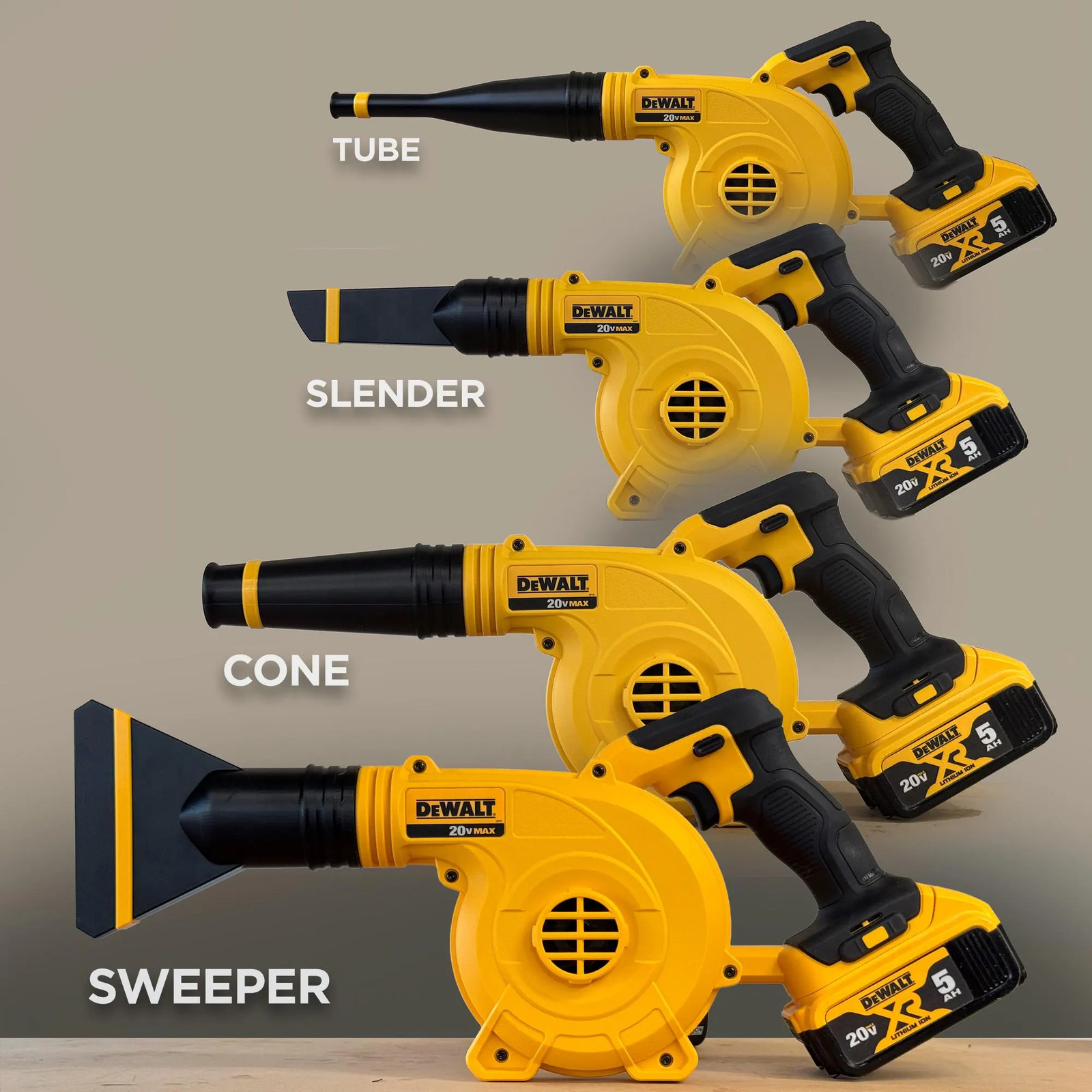 Nozzles for DeWALT 20V MAX Compact Jobsite Blower DCE100, DCE100B