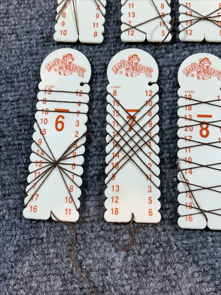 Vintage Learning Wrap-Ups Subtraction Set White Plastic Game #2