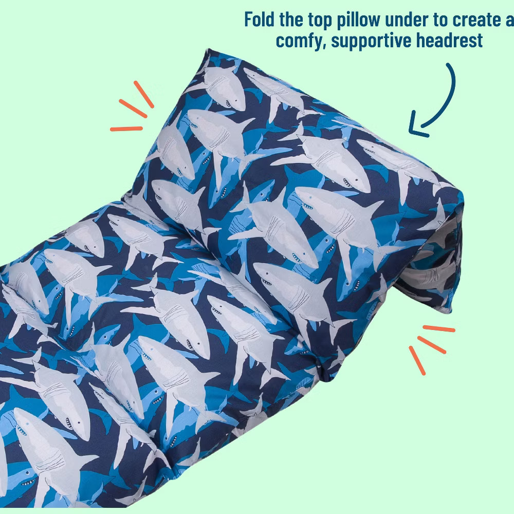 Wildkin Kids Floor Pillow Lounger (Sharks)