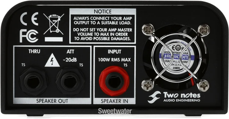 Two Notes Torpedo Captor Reactive Loadbox DI and Attenuator - 4-ohm