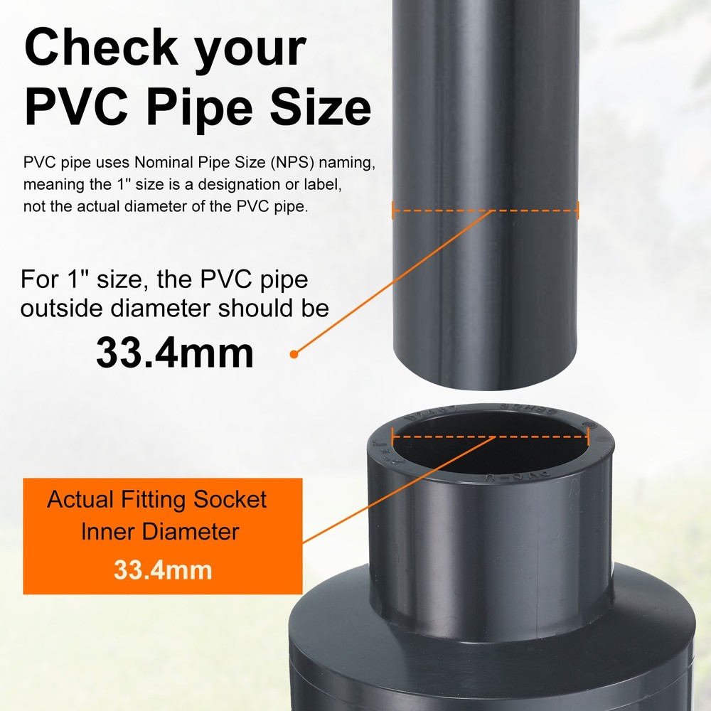 PVC Reducing Coupling 2 x 1" Increaser/Reducer Coupling Pipe Fittings