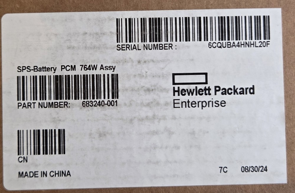 HPE 683240-001 BATTERY PACK MODULE FOR 764W POWER COOLING MODULE