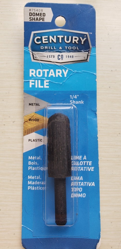 CENTURY DRILL & TOOL #75408 DOMED SHAPE Rotary File