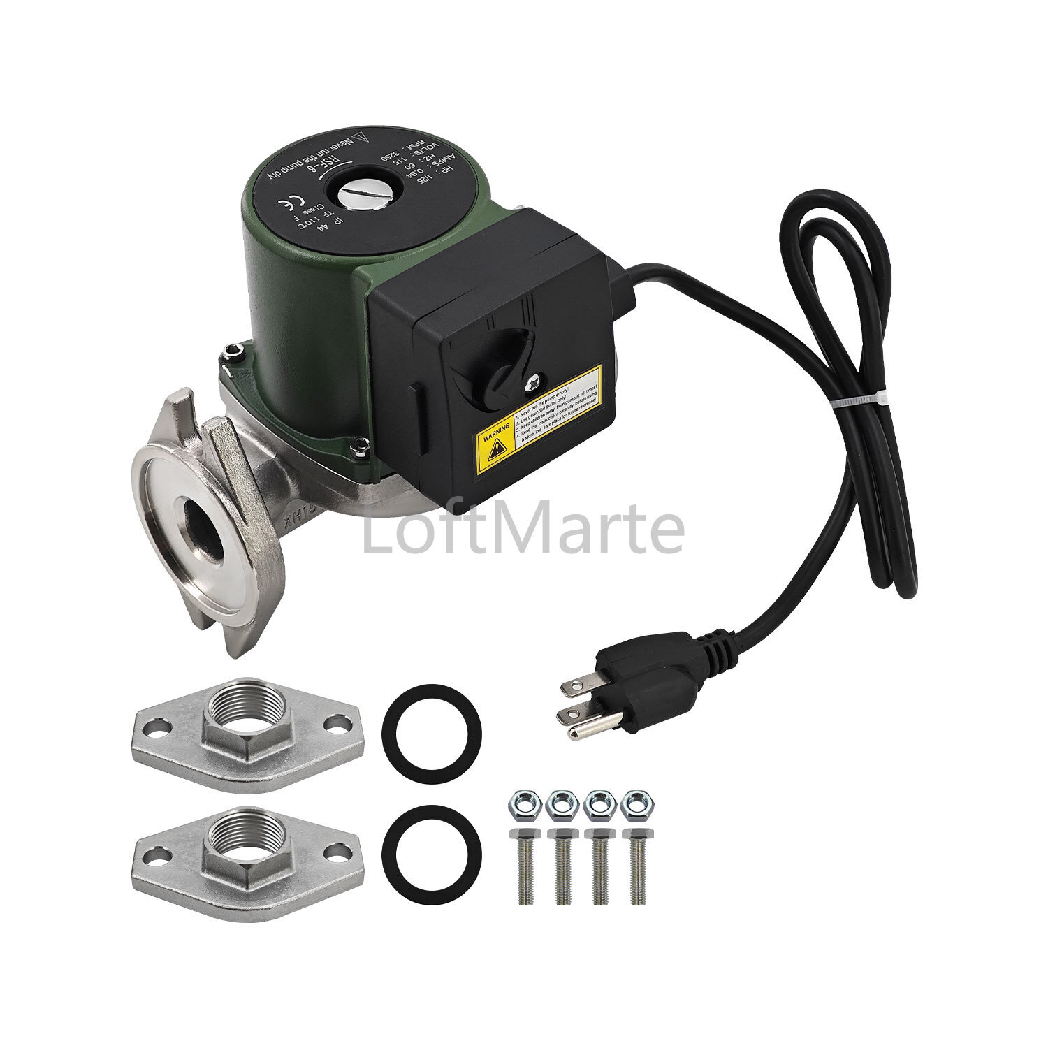 Water Circulator Pump 008-SF6 For Taco 115V 1/25 HP 60HZ 0.84A 125 PSI 3250R