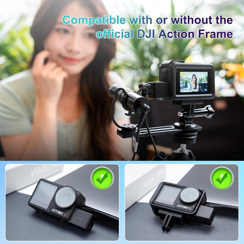 DJI Osmo Action 5 Pro Mic Adapter – 3.5mm Input with Type-C Charging Capability