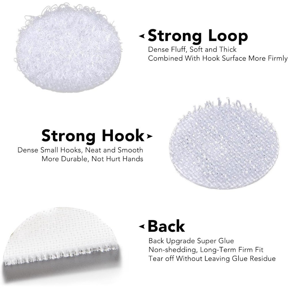 Strong Self Adhesive Dots Nylon Hook and Loop Tape with Sticky Back for