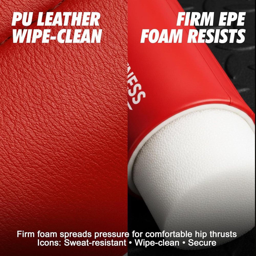 Hip Thrust Barbell Pad - Hip Thrust Pad Extra Thick for Glute Exercises, Bar Cus