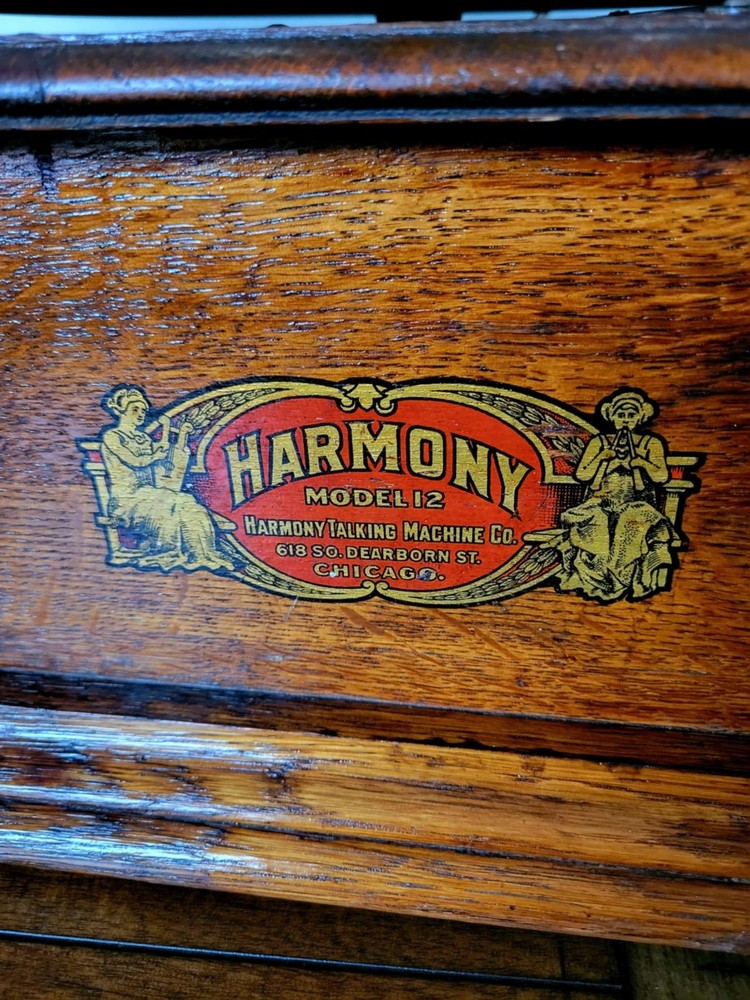 Antique c. 1910 Harmony Talking Machine Model 12 Phonograph Gramophone