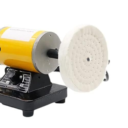 6 In Extra Thick Cotton Buffing Wheel, 5/8 Inch Arbor Hole Fine Polishing Wheel