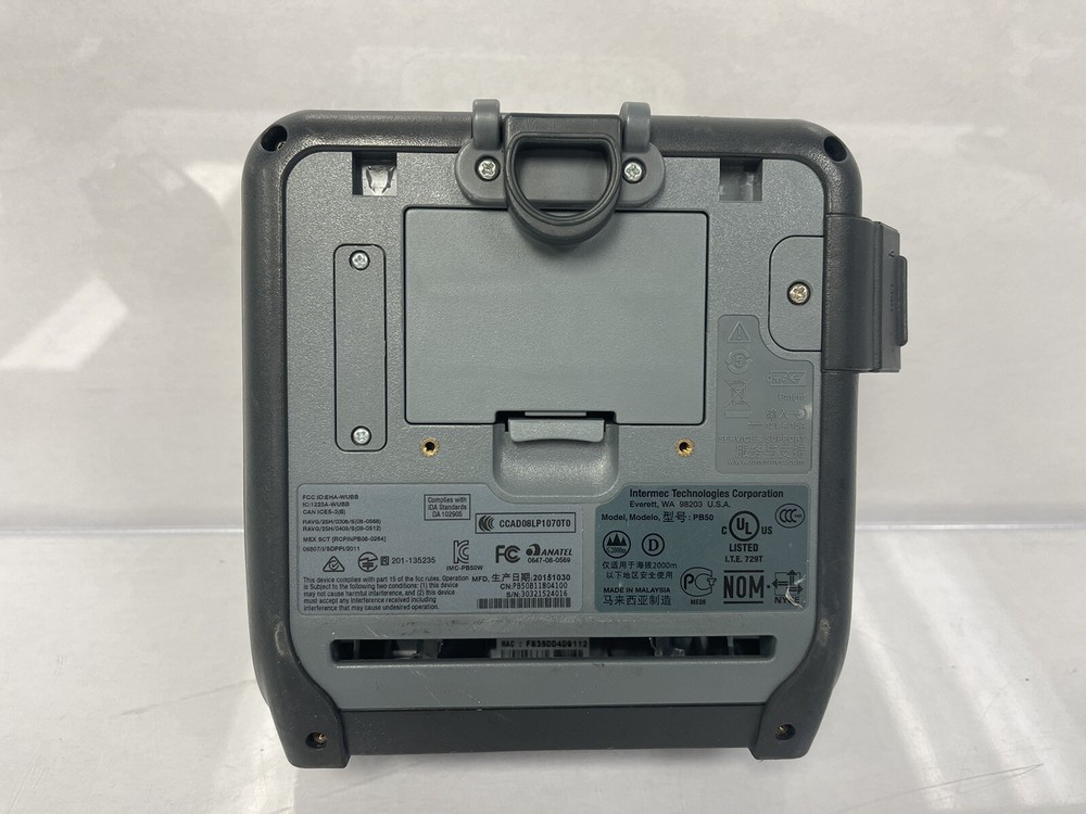Intermec PB50 Mobile Thermal Barcode Printer w/ Power Adapter