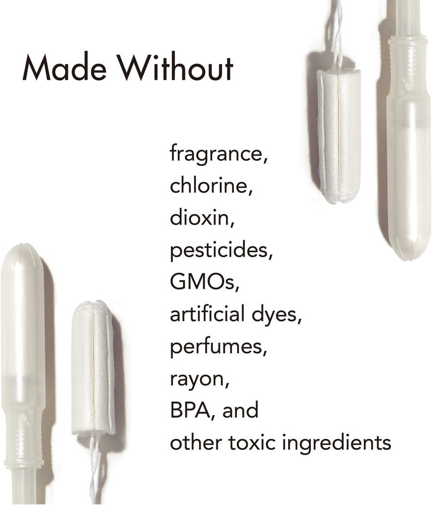 Tampons Made with Organic Cotton Super