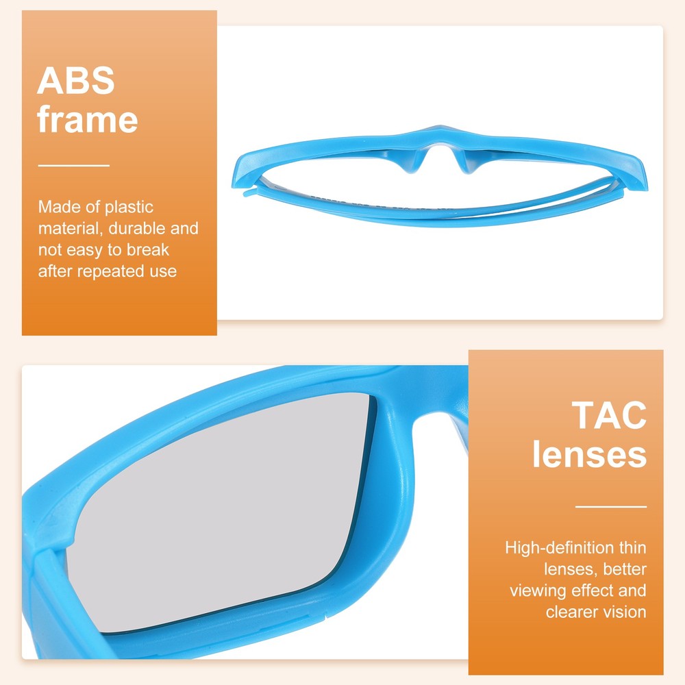 Polarized 3D Viewing Glasses, Passive Circular 3D Glasses,Blue