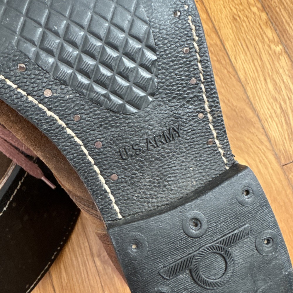 WWII US ARMY INFANTRY COMBAT FIELD "ROUGH OUT" SERVICE BOOTS-SIZE 12