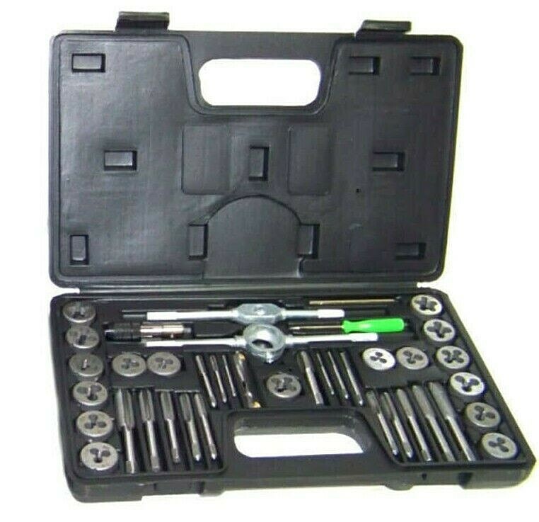 40 pc Tap and Die Set Metric Thread Renewing Tapping Threading Chasing tools MM