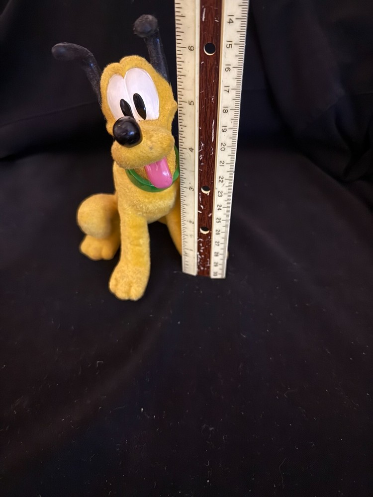 PLUTO BOBBLEHEAD Walt Disney Flocked Resin 7"