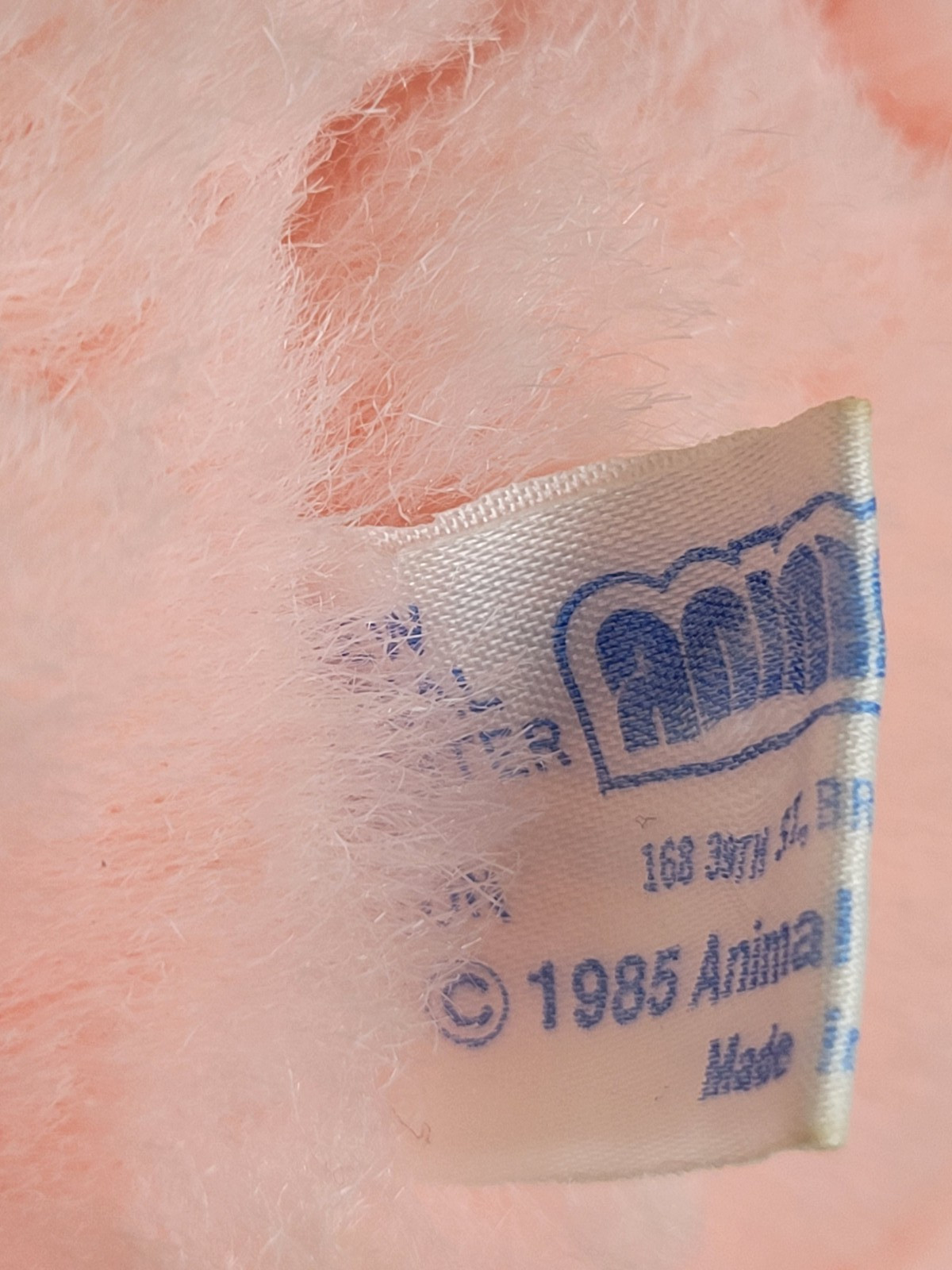 Vtg 1985 Pink Teddy Bear Plush Animal Toy Soft Cute Adorable Stuffed