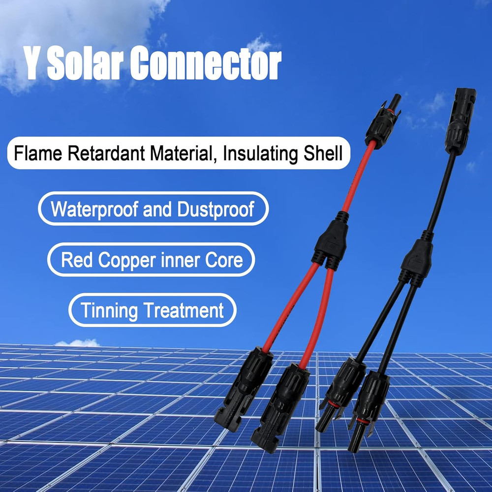 Solar Cable Y Splitter, 6 Mm² Solar Panel Y Plug, Solar Cable Splitter Solar Pan